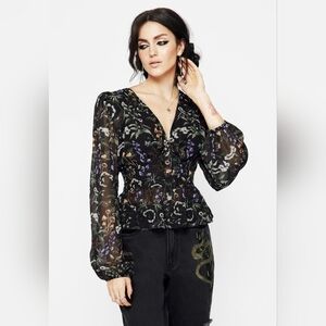 Vesna Chiffon Peplum Top